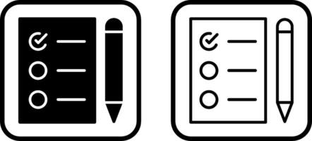 Vektorsymbol für die Aufgabenliste vektor