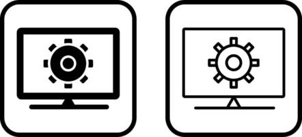 Vektorsymbol für Computereinstellungen vektor