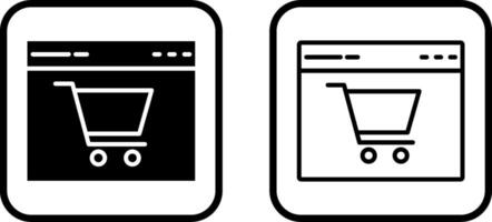 E-Commerce-Website-Vektorsymbol vektor