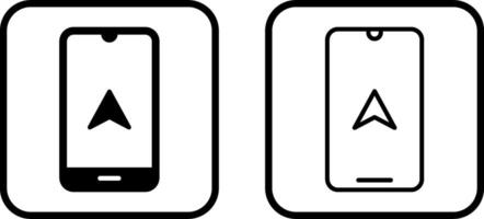 Handy, Mobiltelefon Geographisches Positionierungs System Vektor Symbol