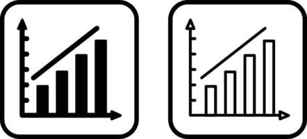 Vektorsymbol für aufsteigende Balken vektor