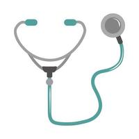 online läkare stetoskop diagnostisk medicinsk vård platt stilikon vektor