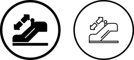 Vektorsymbol für horizontale Rolltreppe vektor