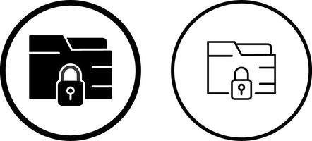 Vektorsymbol für sicheren Ordner vektor