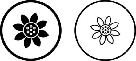 Symbol für Sonnenblumenvektor vektor