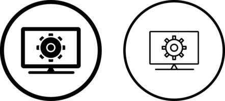 Vektorsymbol für Computereinstellungen vektor