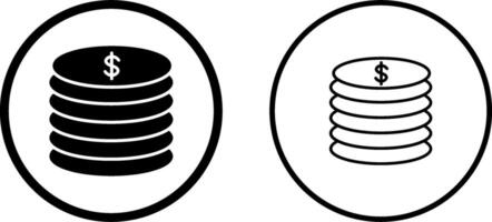 Vektorsymbol für Stapel von Münzen vektor