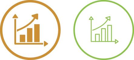 stigande statistik vektor ikon