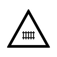 Vektor-Bahnübergang (mit Tor) Verkehrsschild-Symbol vektor