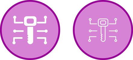 Vektorsymbol für elektronischen Schlüssel vektor