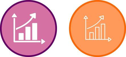 stigande statistik vektor ikon