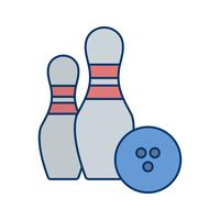 Bowling-Ikonen-Vektor-Illustration vektor