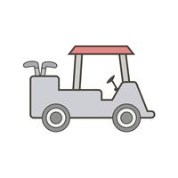 Vektor-Golfwagen-Symbol vektor