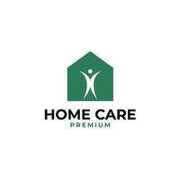 Heimpflege Logo Design zum Nächstenliebe Illustration Idee vektor