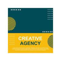 Sozial Medien Post Vorlage Design im Grün und Gelb zum kreativ Agenturen. vektor