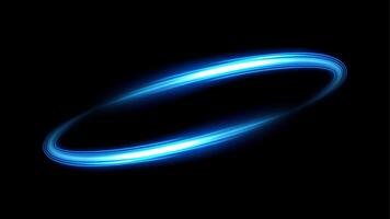 Blau Ring Licht bewirken isoliert auf dunkel Hintergrund, Vektor Illustration