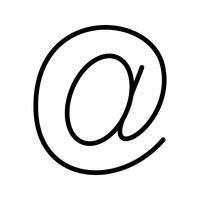 Vektor-E-Mail-Adresse-Symbol vektor