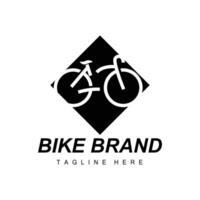 sport cykel logotyp design enkel fordon cykel silhuett ikon vektor