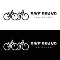 sport cykel logotyp design enkel fordon cykel silhuett ikon vektor