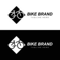 sport cykel logotyp design enkel fordon cykel silhuett ikon vektor