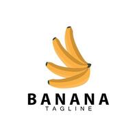 Banane Logo Design frisch Plantage Farmer Banane Obst Vektor Silhouette Vorlage Illustration