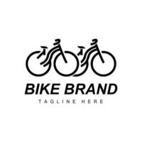 sport cykel logotyp design enkel fordon cykel silhuett ikon vektor
