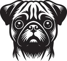 mops hund illustration. vektor