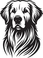 golden Retriever Hund Illustration. vektor