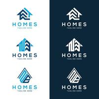 Häuser Logo Brief Kennzeichen Sammlung Design Vorlage vektor