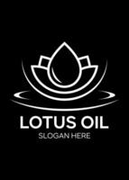 Lotus Öl Idee Vektor Logo Design