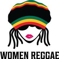 Reggae Frauen Idee Vektor Logo Design