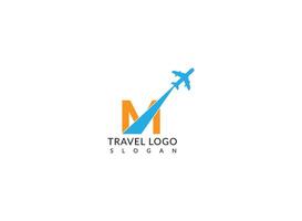 kreativ m Reise Logo vektor
