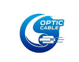Ballaststoff Optik Kabel zum Telekommunikation Technologie vektor