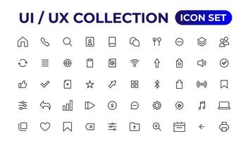 ui ux Symbol Satz, Benutzer Schnittstelle Iconset Sammlung. vektor