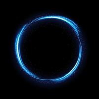 Blau Licht Ring mit Funke. Vektor Illustration