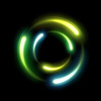 abstrakt Mehrfarbig Ring Linie von Licht Hintergrund Breitbild, Vektor Illustration