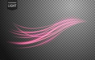 abstrakt rosa Vinka av ljus med en bakgrund, isolerat och lätt till redigera, vektor illustration