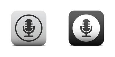 studio mikrofon ikon. retro mikrofon. podcast symbol. platt vektor illustration.