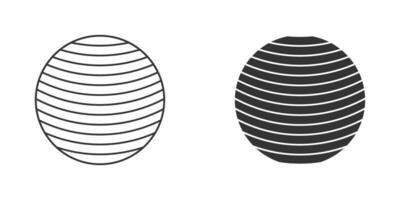 Fitness Ball Symbol. Vektor Illustration.