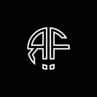 rf monogram logotyp cirkel band stil disposition designmall vektor