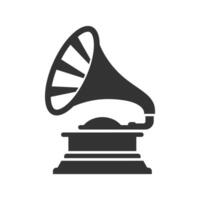 Grammophon Symbol isoliert auf ein Weiß Hintergrund. Vektor Illustration.