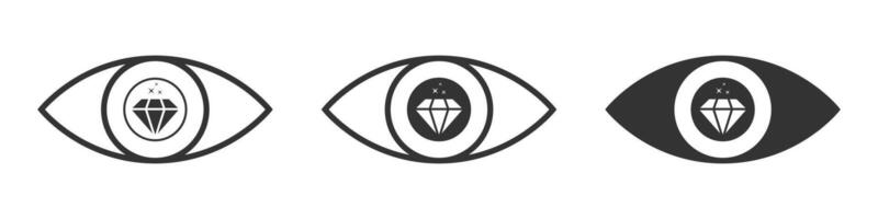 diamant i de öga ikon. vektor illustration.