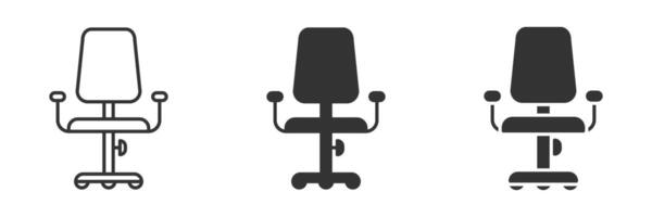 Büro Stuhl Symbol. Vektor Illustration.