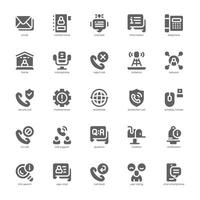 Anruf Center Symbol Pack zum Ihre Webseite, Handy, Mobiltelefon, Präsentation, und Logo Design. Anruf Center Symbol Glyphe Design. Vektor Grafik Illustration und editierbar Schlaganfall.