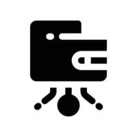 digital plånbok ikon. vektor glyf ikon för din hemsida, mobil, presentation, och logotyp design.