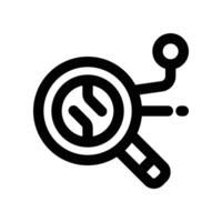 Clever Suche Symbol. Vektor Linie Symbol zum Ihre Webseite, Handy, Mobiltelefon, Präsentation, und Logo Design.