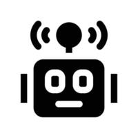 Roboter Symbol. Vektor Glyphe Symbol zum Ihre Webseite, Handy, Mobiltelefon, Präsentation, und Logo Design.