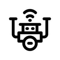 Drohne Symbol. Vektor Linie Symbol zum Ihre Webseite, Handy, Mobiltelefon, Präsentation, und Logo Design.