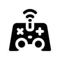 Gamepad Symbol. Vektor Glyphe Symbol zum Ihre Webseite, Handy, Mobiltelefon, Präsentation, und Logo Design.
