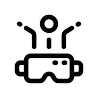 vr Brille Symbol. Vektor Linie Symbol zum Ihre Webseite, Handy, Mobiltelefon, Präsentation, und Logo Design.